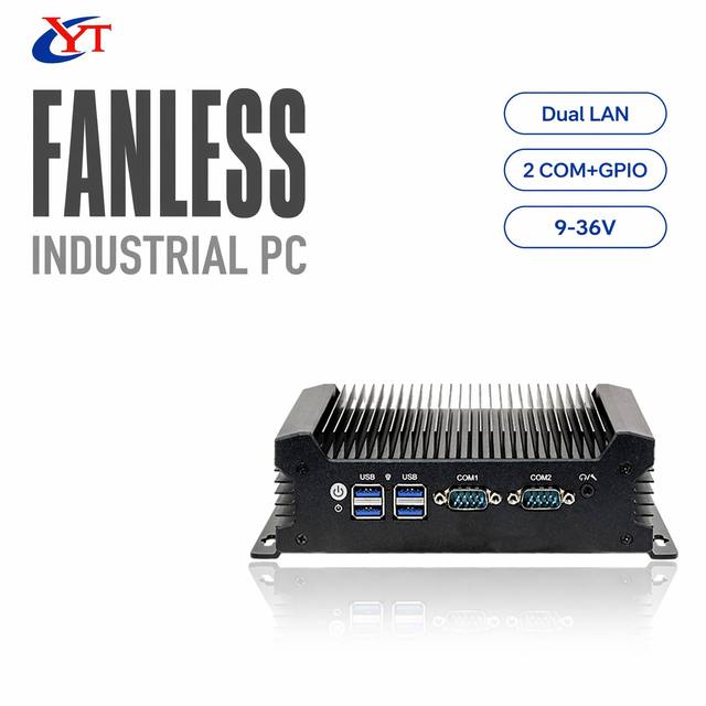 YCT Fanless Industrial PC Intel N100 8GB DDR4 SSD/HDD Dual LAN Win10/11/Linux Embedded Computer Industrial Pc