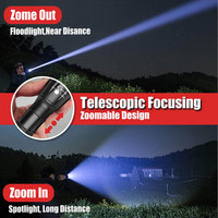 Lampe Torche LED Tactique de Camping Ultra Lumineuse 1000 Lumens à Longue Portée et Zoom