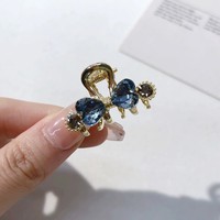 Pince à cheveux GUOO en alliage électroplaqué, style coréen haut de gamme, petite pince requin pour coiffure mi-attachée, cadeau pour femme