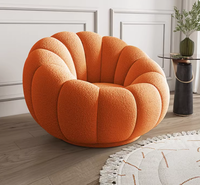 Fauteuil individuel en tissu mousse confortable, style tatami, pour petit appartement, balcon ou chambre, avec dossier, modèle Pumpkin populaire sur internet