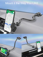 Support de téléphone portable flexible à forte aspiration, réglable à 360 degrés, MagicMount, support de téléphone pour voiture, fenêtre, libération en une touche pour