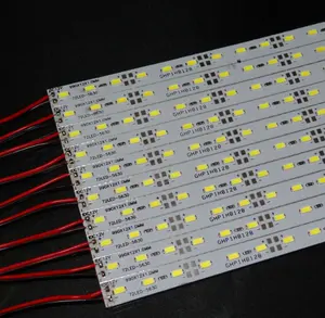 12V 5630 5730 72leds metre başına yüksek lümen alüminyum çerçeve ile led şerit kabine aydınlatma takı aydınlatma için sert bar