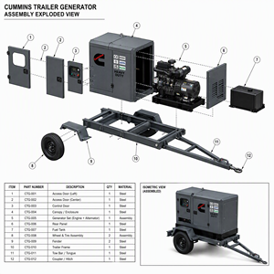 เครื่องกำเนิดไฟฟ้าดีเซลแบบเงียบพิเศษ Cummins Perkins Weichai 100Kva 200Kva 150kva 160kva 200kva 250kva 300kva สภาพดีสำหรับขาย - Product Image 5