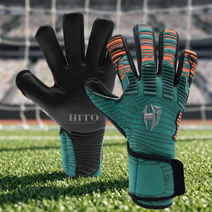 High Quality Customized Logo Professional Sports Glove Front Palm Giga Latex Backhand Rubber Inject Thumb Wrap Rubber T-Tab - Product Image 3