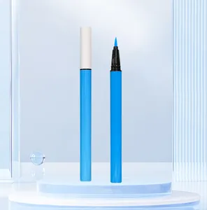 荧光蓝色眼线笔防水液体彩色眼线笔自有标签化妆笔眼线笔