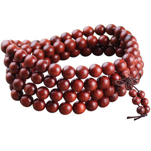Zambian Bloodwood 108 Bead 10mm Wooden Prayer Bracelet Chinese Style Jewelry - Product Image 5