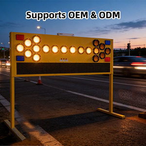Señal Luminosa LED de Pie con Flecha, Protección IP65, Acero Galvanizado, Luces Fijas/Intermitentes para Carreteras - Product Image 5