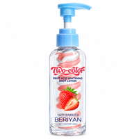 Lotion corporelle bicolore aux acides de fruits, éclaircissante et hydratante, à la niacinamide et au collagène, crème corporelle éclaircissante, vente en gros OEM