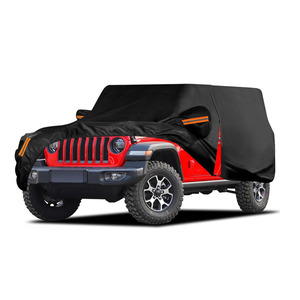 Nouvelle Housse de Voiture Imperméable <span class=keywords><strong>pour</strong></span> Extérieur, Protection Contre le Soleil, la Pluie, la Neige et la Grêle, avec Fermeture Éclair sur la Porte du Conducteur <span class=keywords><strong>pour</strong></span> Jeep Wrangler 4 Portes 2006-2026 JK JL - Product Image 1