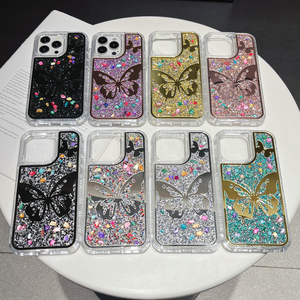 Sang trọng 360 đầy màu sắc long lanh Bướm Kim Cương chống thả điện thoại trường hợp TECNO Spark 20 20 Pro đi 2024 - Product Image 1