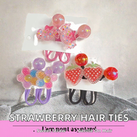 4 Buah/Set Jepit Rambut Kain Kupu-kupu Kartun Lucu untuk Bayi Perempuan & Stiker Poni Aksesori Rambut untuk Segala Acara