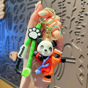 Dễ thương phim hoạt hình tre gấu trúc dấu chân Keychain món quà nhỏ Keyring sáng tạo võ thuật <span class=keywords><strong>Kung</strong></span> <span class=keywords><strong>Fu</strong></span> <span class=keywords><strong>Panda</strong></span> Móc chìa khóa - Product Image 4