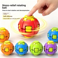Spinner de doigt rotatif rétractable anti-stress avec fonction de pression et de rotation colorée