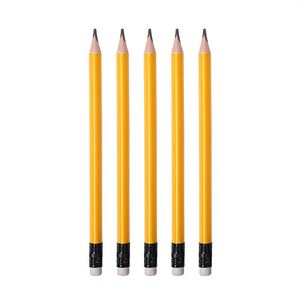 Hb <b>Sketch</b> Pencil <b>Set</b> Custom LOGO Printed 7 Inch HB Yellow Hexagon Rod Wooden Pencils With Eraser - Product Image 1