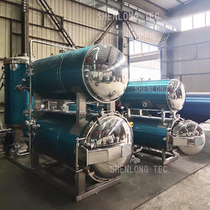 Ad alta temperatura <span class=keywords><strong>Autoclave</strong></span> latte di soia sterilizzatore rotativo PLC bagno d'acqua pastorizzatore per la sterilizzazione sicura di cibo in scatola - Product Image 2