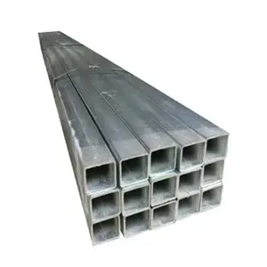 Tube carré galvanisé à chaud en acier au carbone 40*40 50*100 tube carré rectangulaire galvanisé pour mur-rideau