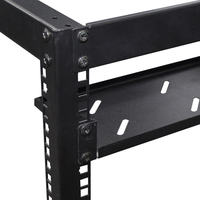 Baie de serveur HJ Open 12U 42U en acier, standard 19 pouces, profondeur 600 mm, capacité 9U, pour centre de données, montage mural, ISO noir