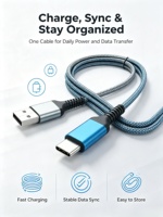 Kabel USB Togudu T-255 A ke Tipe C dengan Jalinan Nilon, Pengisian Cepat, dan Perlindungan Terhadap Tekanan