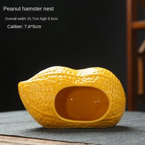 Nuovo rifugio per criceto in ceramica per criceto estivo che raffredda la piccola camera da letto con bottone per animali domestici per l'orso d'oro - Product Image 4