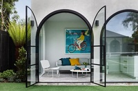 Puerta Francesa Arqueada de Hierro para Interiores a Buen Precio