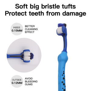 Ideas de nuevos productos 2024, gran oferta, cepillo de dientes para perros con cabeza de tres lados, limpieza bucal, cepillo de dientes para mascotas para limpieza de mascotas - Product Image 4