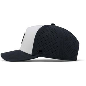 OEM Custom Mesh Perforated <b>Hat</b> Logo 5 Panel Slightly Curved Brim Snapback <b>Waterproof</b> Rubber Patch <b>Golf</b> Cap - Product Image 3