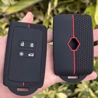 Pour Captur Koleos Kadjar Zoe Arkana Dongfeng Correga : Housse de clé de voiture en silicone motif nid d'abeille OLIVER