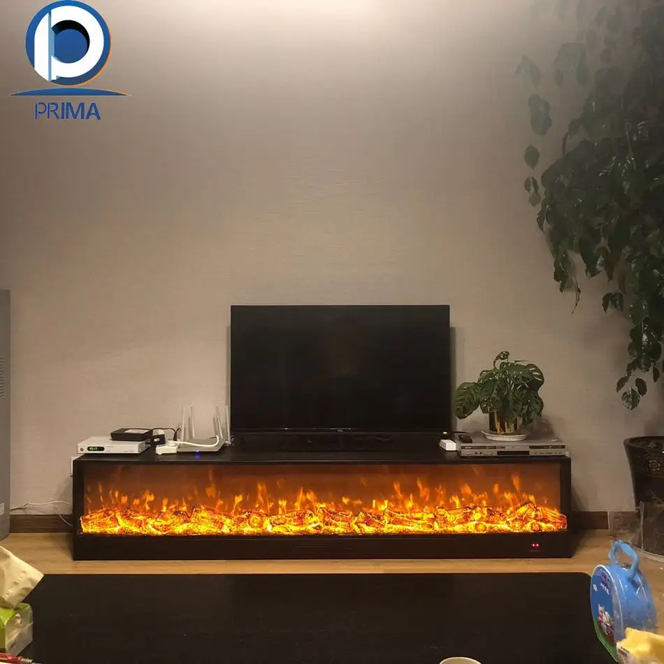 Prima Modern LED Flame Wall Mounts Water Fire Steam Fireplace Insert 3D Mist Electric Fireplace