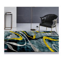 Tapis de sol imprimés lavables personnalisés en polyester 3d de luxe moderne pour le salon et la chambre d'enfants