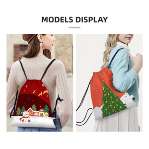 High Quality Custom Logo Wholesale Sport <b>Drawstring</b> Christmas Promotion <b>Backpack</b> <b>Drawstring</b> Double Shoulder <b>Drawstring</b> <b>Backpack</b> - Product Image 4