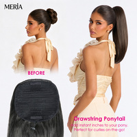 Extensions de cheveux synthétiques Julianna Premium Futura Fiber, résistantes à la chaleur, lisses et ondulées, avec cordon de serrage.