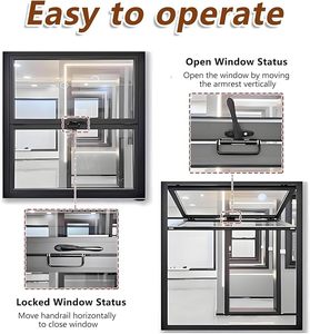 Ventana de Servicio Deslizante Plegable Vertical Insonorizada de Aluminio Moderno Fuxing, Personalizable, para Restaurantes - Product Image 1