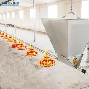 chicken farm automatic pan feeding line and water drinker nipple line for layer breeder and cock