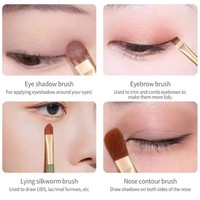 Kit de Maquillage Yeux 6 Pièces Format Voyage Marque Blanche – Comprend Correcteur, Gloss Lèvres, Eyeliner Camouflage, Pinceau Éventail et Cils