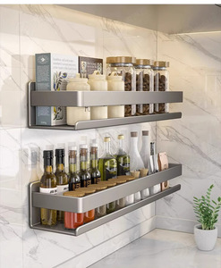 Étagère murale moderne et élégante en acier au carbone pour le rangement des assaisonnements, idéale pour la cuisine, la salle à manger, le salon, la chambre, la maison, le bureau, l'hôpital - Product Image 3