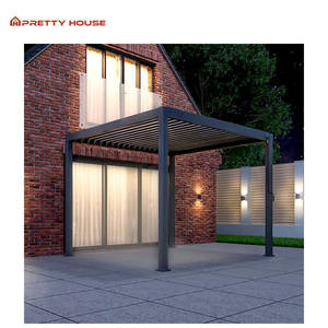 Custom chiuso esterno motorizzato pieghevole pergola tetto bioclimatico freestanding baldacchino pergolato per giardino - Product Image 3