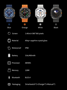 HD8 Siêu Đồng Hồ Thông Minh 1.46 Inch Màn Hình Amoled IP68 Không Thấm Nước Bt Cuộc Gọi Sạc Không Dây HRV Theo Dõi Căng Thẳng Thể Thao Ngoài Trời - Product Image 6