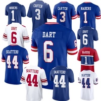 Grosir New York 100th Fully Stitched # 44 Skattebo # 3 Carter # 0 Luka Bakar # 1 Nabers # 6 Jersey Sepak Bola Amerika Dart