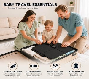 Cama de Viaje Portátil para Niños Pequeños, Asiento de Avión para Bebés, Extensor de Asiento de Avión para Niños, Borde Flexible y Suave - Product Image 4