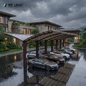 Structure de garage en métal extérieur sur mesure de qualité supérieure, résistante aux intempéries, avec toit transparent, kit de système de carport en aluminium - Product Image 4