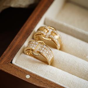 Italiaanse handgemaakte metaalweving ring van echt 18 karaats massief geel goud, gecertificeerd - Product Image 3