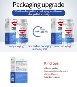 Chất lượng tốt sadoer kem đánh răng Tablet 2 trong 1 làm trắng de vàng chống mảng bám freshen hương thơm hơi thở làm trắng răng 6 hương vị - Product Image 6