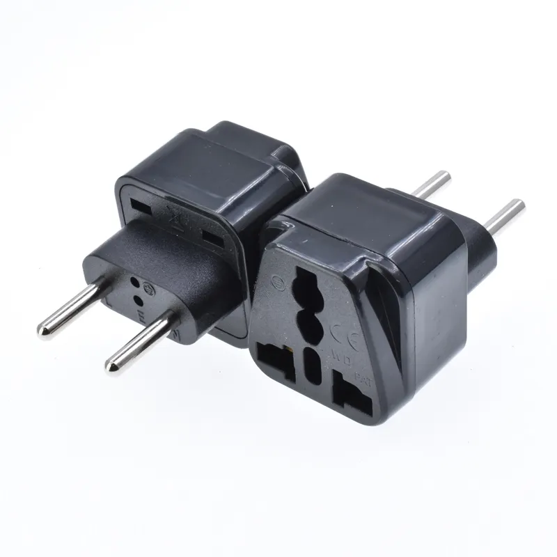 EU cắm tròn 2 pins 4.0 MM trắng/màu đen để Phổ EU/UK/US/AU chuyển đổi cắm adapter du lịch EU Phần Lan, thụy điển Hàn Quốc chuyến đi