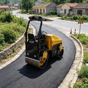 12kW 2-Tonnen-Tandem-Vibrationswalze mit Pumpenmotor, Doppeltrommel-Miniwalze für schmale Räume, Kellernähte und Landschaftsbau - Product Image 2