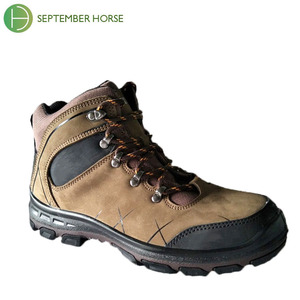 Bottes de randonnée pour homme en cuir nubuck imperméable toutes saisons Trekking en plein air - Product Image 1