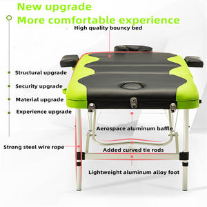 Cama de masaje para adelgazamiento corporal, cama de masaje ancha, plegable, altura ajustable, para fisioterapia, portátil - Product Image 6