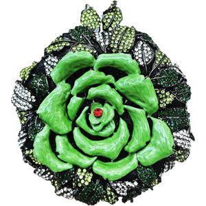 Women Luxurious Floral Wedding Clutch <b>Purse</b> Shinny Rhinestones Evening Bag Rose Crystal Handbag for Dates Dinner Ball - Product Image 4