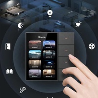 Interrupteur intelligent Tuya 3,5 pouces à écran tactile Zigbee 4 gangs avec relais, 8 scènes, détection radar humaine, variateur de lumière et contrôle de rideaux pour maison connectée