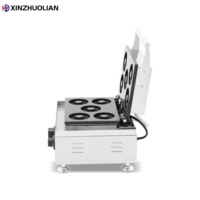 Machine à gaufres et beignets professionnelle certifiée CE 110v/220v, surface antiadhésive en téflon, température réglable, pour boulangerie/usage commercial