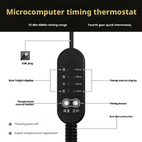 USB Umweltfreundliches Thermostat-Heizbett für Haustiere Zeitgesteuert 4-Stufen Temperaturregelung Robuste Anti-Biss Winter-Wärmematte für Katzen und Hunde